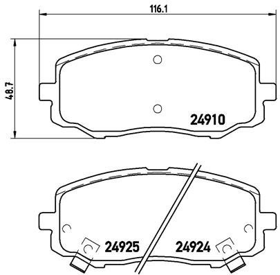 

BREMBO Sada brzdových destiček P 30 045