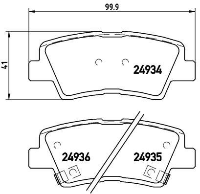 

BREMBO Sada brzdových destiček P 30 047