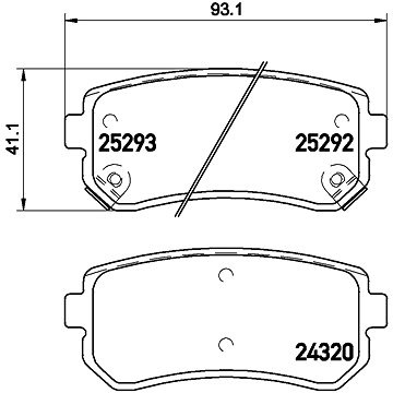 

BREMBO Sada brzdových destiček P 30 051