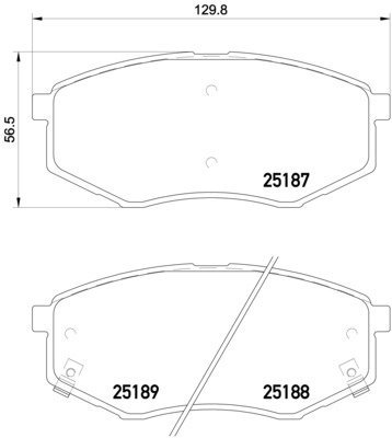 

BREMBO Sada brzdových destiček P 30 055