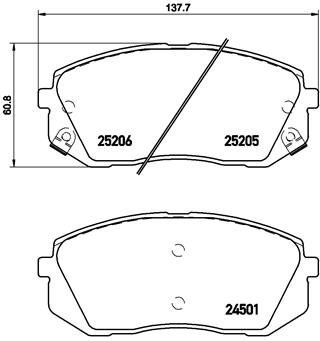 

BREMBO Sada brzdových destiček P 30 056