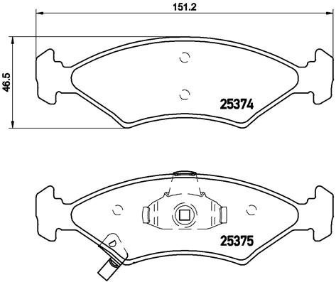 

BREMBO Sada brzdových destiček P 30 062