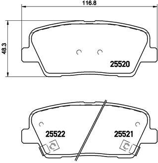 

BREMBO Sada brzdových destiček P 30 063