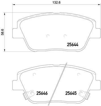 

BREMBO Sada brzdových destiček P 30 066