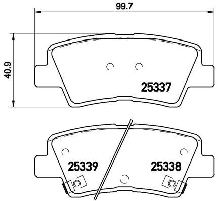 

BREMBO Brzdové destičky P 30 067X