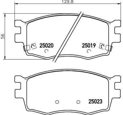 

BREMBO Sada brzdových destiček P 30 069
