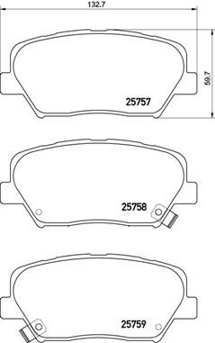 

BREMBO Sada brzdových destiček P 30 070