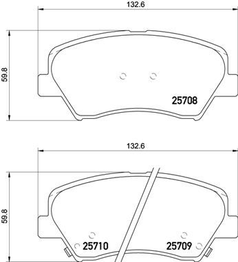 

BREMBO Sada brzdových destiček P 30 073