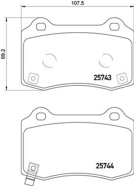 

BREMBO Sada brzdových destiček P 30 074