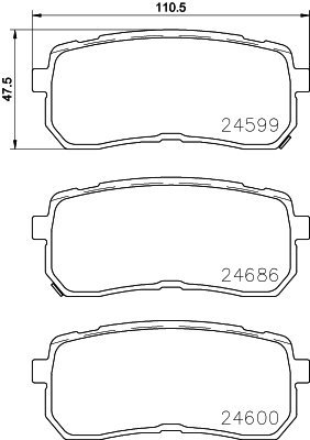 

BREMBO Sada brzdových destiček P 30 080