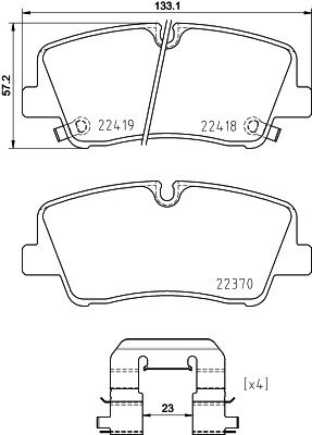 

BREMBO Sada brzdových destiček P 30 089