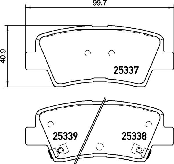 

BREMBO Sada brzdových destiček P 30 094
