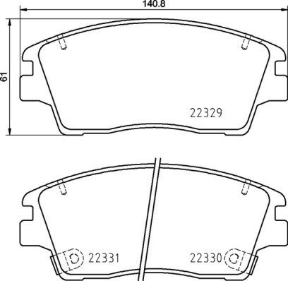

BREMBO Sada brzdových destiček P 30 096