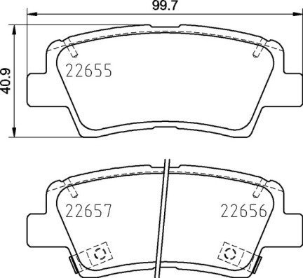 

BREMBO Sada brzdových destiček P 30 103
