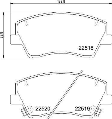 

BREMBO Sada brzdových destiček P 30 107