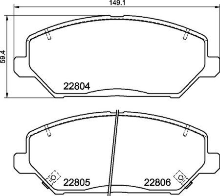 

BREMBO Sada brzdových destiček P 30 110