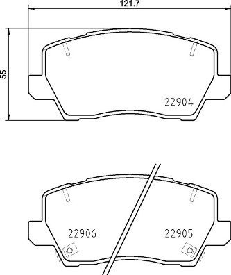 

BREMBO Sada brzdových destiček P 30 114