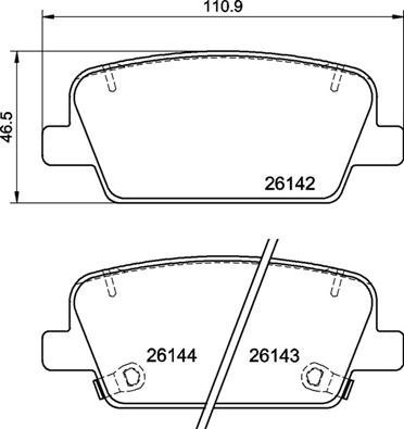 

BREMBO Sada brzdových destiček P 30 118