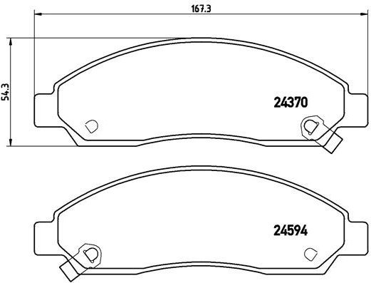 

BREMBO Sada brzdových destiček P 34 005