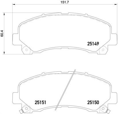 

BREMBO Sada brzdových destiček P 34 007