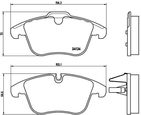 

BREMBO Sada brzdových destiček P 36 022