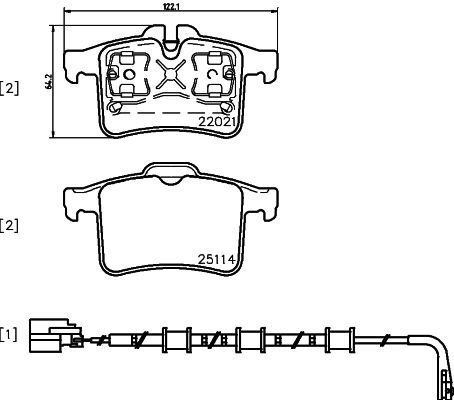 

BREMBO Sada brzdových destiček P 36 034