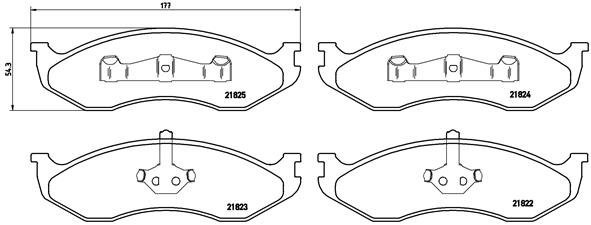 

BREMBO Sada brzdových destiček P 37 004