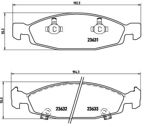 

BREMBO Sada brzdových destiček P 37 005