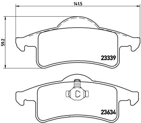 

BREMBO Sada brzdových destiček P 37 006