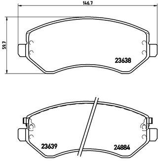 

BREMBO Sada brzdových destiček P 37 007