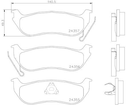 

BREMBO Sada brzdových destiček P 37 009