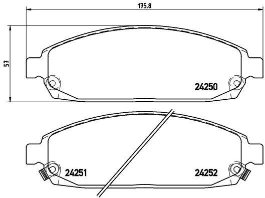 

BREMBO Sada brzdových destiček P 37 010