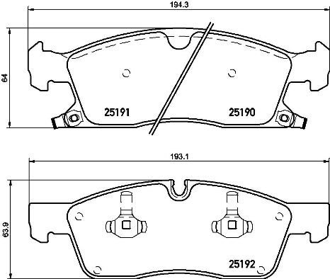 

BREMBO Sada brzdových destiček P 37 015