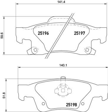 

BREMBO Sada brzdových destiček P 37 016