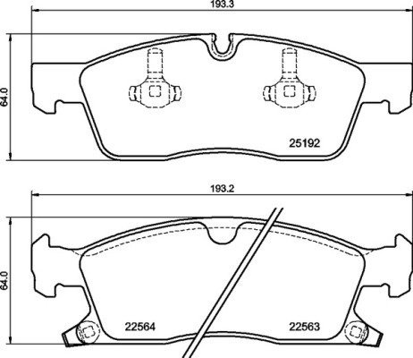

BREMBO Sada brzdových destiček P 37 027