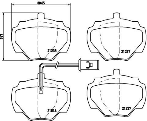 

BREMBO Sada brzdových destiček P 44 003