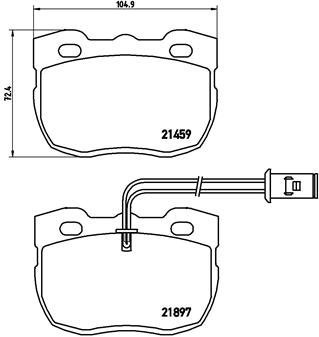 

BREMBO Sada brzdových destiček P 44 004