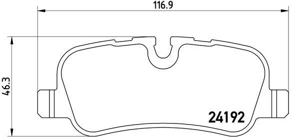 

BREMBO Sada brzdových destiček P 44 019