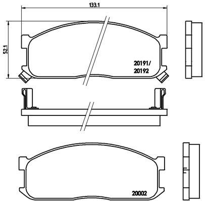 

BREMBO Sada brzdových destiček P 49 010