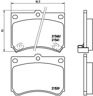 

BREMBO Sada brzdových destiček P 49 011