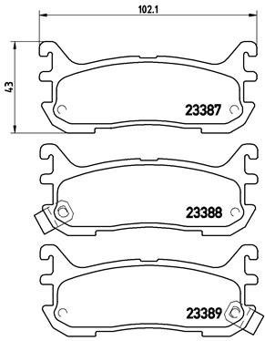 

BREMBO Sada brzdových destiček P 49 021