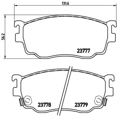 

BREMBO Sada brzdových destiček P 49 026