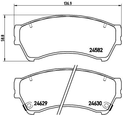 

BREMBO Sada brzdových destiček P 49 039