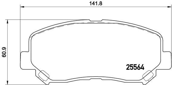 

BREMBO Sada brzdových destiček P 49 045
