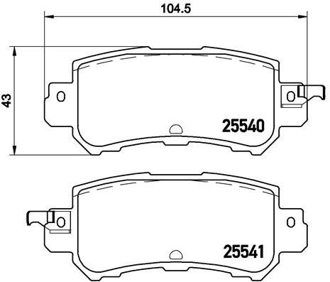 

BREMBO Sada brzdových destiček P 49 047