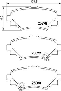 

BREMBO Sada brzdových destiček P 49 049