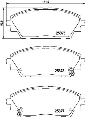 

BREMBO Sada brzdových destiček P 49 050