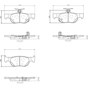 

BREMBO Sada brzdových destiček P 49 064