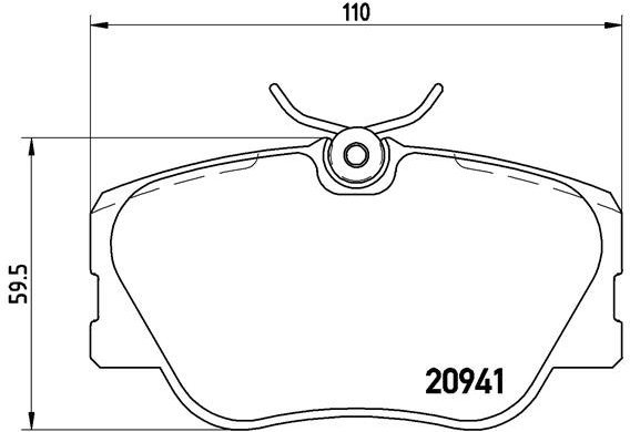 

BREMBO Sada brzdových destiček P 50 008