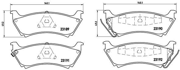 

BREMBO Sada brzdových destiček P 50 040